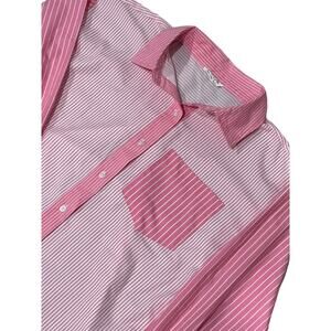 Jolie & Joy, Pink and White Button Up, Long Sleeve, Size S, 982J
